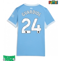 Echipament fotbal Manchester City Josko Gvardiol #24 Tricou Acasa 2026-27 pentru femei maneca scurta