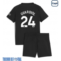 Echipament fotbal Manchester City Josko Gvardiol #24 Tricou Deplasare 2025-26 pentru copii maneca scurta (+ Pantaloni scurti)