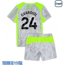 Echipament fotbal Manchester City Josko Gvardiol #24 Tricou Treilea 2025-26 pentru copii maneca scurta (+ Pantaloni scurti)