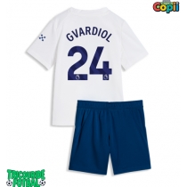 Echipament fotbal Manchester City Josko Gvardiol #24 Tricou Treilea 2026-27 pentru copii maneca scurta (+ Pantaloni scurti)