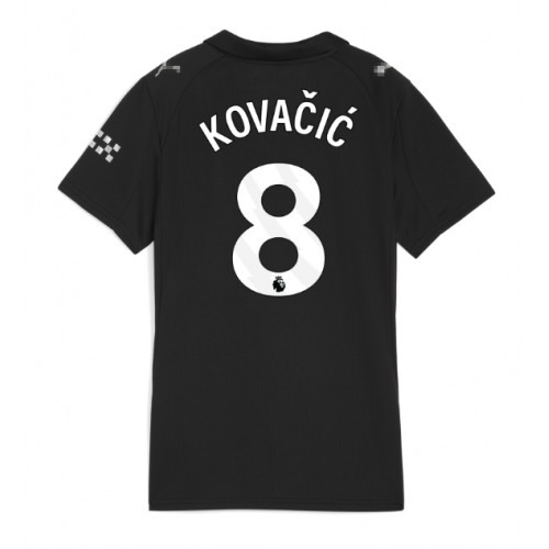 Echipament fotbal Manchester City Mateo Kovacic #8 Tricou Deplasare 2025-26 pentru femei maneca scurta Echipament fotbal Manchester City Mateo Kovacic #8 Tricou Deplasare 2025-26 pentru femei maneca scurta