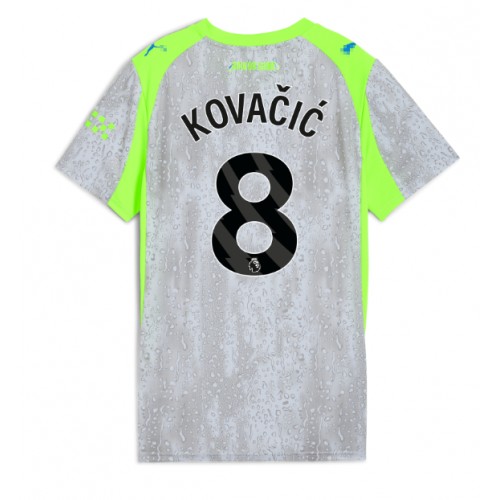 Echipament fotbal Manchester City Mateo Kovacic #8 Tricou Treilea 2025-26 pentru femei maneca scurta Echipament fotbal Manchester City Mateo Kovacic #8 Tricou Treilea 2025-26 pentru femei maneca scurta