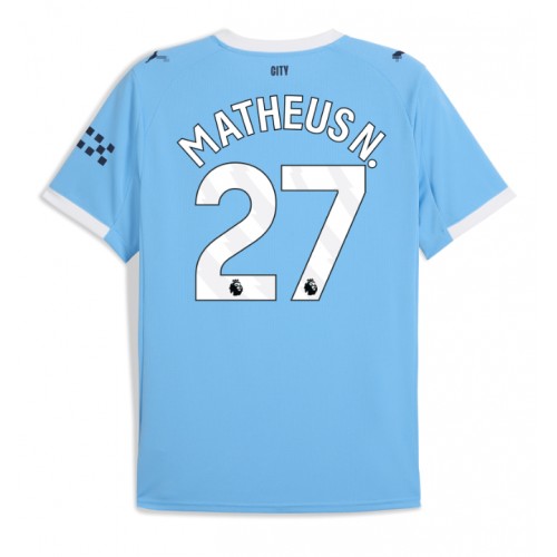 Echipament fotbal Manchester City Matheus Nunes #27 Tricou Acasa 2025-26 maneca scurta Echipament fotbal Manchester City Matheus Nunes #27 Tricou Acasa 2025-26 maneca scurta