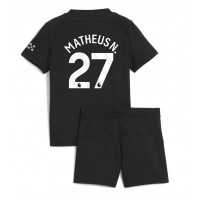 Echipament fotbal Manchester City Matheus Nunes #27 Tricou Deplasare 2025-26 pentru copii maneca scurta (+ Pantaloni scurti)