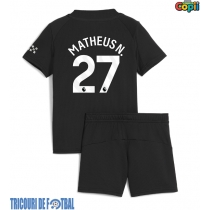 Echipament fotbal Manchester City Matheus Nunes #27 Tricou Deplasare 2025-26 pentru copii maneca scurta (+ Pantaloni scurti)