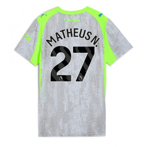 Echipament fotbal Manchester City Matheus Nunes #27 Tricou Treilea 2025-26 pentru femei maneca scurta Echipament fotbal Manchester City Matheus Nunes #27 Tricou Treilea 2025-26 pentru femei maneca scurta