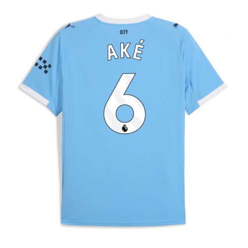 Echipament fotbal Manchester City Nathan Ake #6 Tricou Acasa 2025-26 maneca scurta Echipament fotbal Manchester City Nathan Ake #6 Tricou Acasa 2025-26 maneca scurta