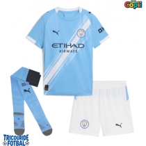Echipament fotbal Manchester City Nathan Ake #6 Tricou Acasa 2025-26 pentru copii maneca scurta (+ Pantaloni scurti)