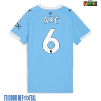 Echipament fotbal Manchester City Nathan Ake #6 Tricou Acasa 2025-26 pentru femei maneca scurta