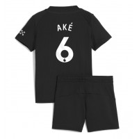 Echipament fotbal Manchester City Nathan Ake #6 Tricou Deplasare 2025-26 pentru copii maneca scurta (+ Pantaloni scurti)