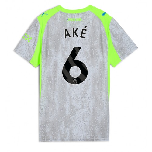 Echipament fotbal Manchester City Nathan Ake #6 Tricou Treilea 2025-26 pentru femei maneca scurta Echipament fotbal Manchester City Nathan Ake #6 Tricou Treilea 2025-26 pentru femei maneca scurta