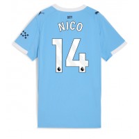 Echipament fotbal Manchester City Nico Gonzalez #14 Tricou Acasa 2025-26 pentru femei maneca scurta