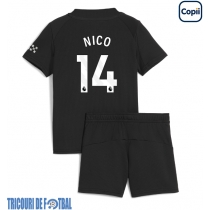 Echipament fotbal Manchester City Nico Gonzalez #14 Tricou Deplasare 2025-26 pentru copii maneca scurta (+ Pantaloni scurti)