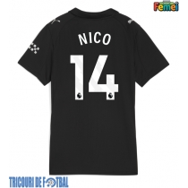 Echipament fotbal Manchester City Nico Gonzalez #14 Tricou Deplasare 2025-26 pentru femei maneca scurta