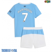 Echipament fotbal Manchester City Omar Marmoush #7 Tricou Acasa 2025-26 pentru copii maneca scurta (+ Pantaloni scurti)