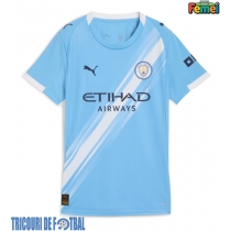 Echipament fotbal Manchester City Omar Marmoush #7 Tricou Acasa 2025-26 pentru femei maneca scurta