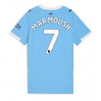 Echipament fotbal Manchester City Omar Marmoush #7 Tricou Acasa 2025-26 pentru femei maneca scurta