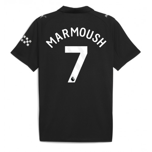 Echipament fotbal Manchester City Omar Marmoush #7 Tricou Deplasare 2025-26 maneca scurta Echipament fotbal Manchester City Omar Marmoush #7 Tricou Deplasare 2025-26 maneca scurta