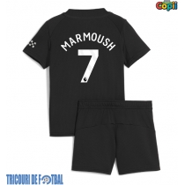 Echipament fotbal Manchester City Omar Marmoush #7 Tricou Deplasare 2025-26 pentru copii maneca scurta (+ Pantaloni scurti)