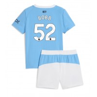 Echipament fotbal Manchester City Oscar Bobb #52 Tricou Acasa 2025-26 pentru copii maneca scurta (+ Pantaloni scurti)