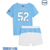 Echipament fotbal Manchester City Oscar Bobb #52 Tricou Acasa 2025-26 pentru copii maneca scurta (+ Pantaloni scurti)