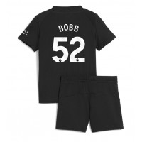 Echipament fotbal Manchester City Oscar Bobb #52 Tricou Deplasare 2025-26 pentru copii maneca scurta (+ Pantaloni scurti)