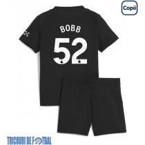 Echipament fotbal Manchester City Oscar Bobb #52 Tricou Deplasare 2025-26 pentru copii maneca scurta (+ Pantaloni scurti)