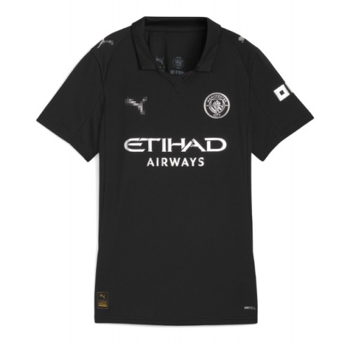 Echipament fotbal Manchester City Oscar Bobb #52 Tricou Deplasare 2025-26 pentru femei maneca scurta Echipament fotbal Manchester City Oscar Bobb #52 Tricou Deplasare 2025-26 pentru femei maneca scurta