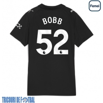 Echipament fotbal Manchester City Oscar Bobb #52 Tricou Deplasare 2025-26 pentru femei maneca scurta