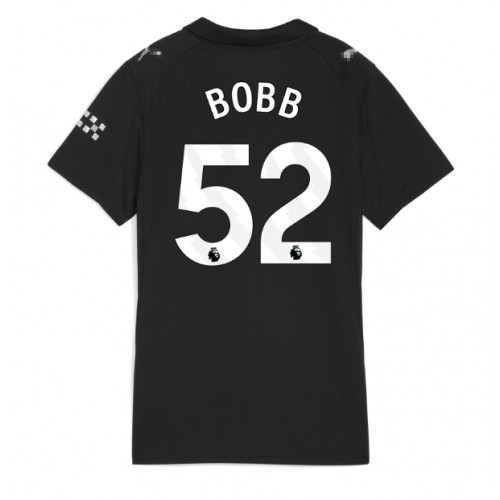 Echipament fotbal Manchester City Oscar Bobb #52 Tricou Deplasare 2025-26 pentru femei maneca scurta Echipament fotbal Manchester City Oscar Bobb #52 Tricou Deplasare 2025-26 pentru femei maneca scurta
