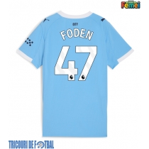 Echipament fotbal Manchester City Phil Foden #47 Tricou Acasa 2025-26 pentru femei maneca scurta