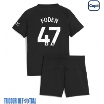 Echipament fotbal Manchester City Phil Foden #47 Tricou Deplasare 2025-26 pentru copii maneca scurta (+ Pantaloni scurti)