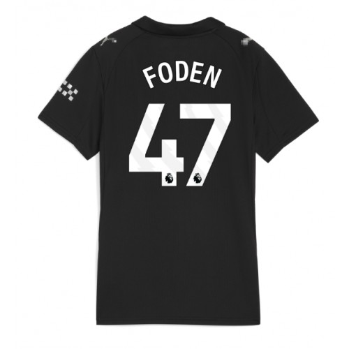 Echipament fotbal Manchester City Phil Foden #47 Tricou Deplasare 2025-26 pentru femei maneca scurta Echipament fotbal Manchester City Phil Foden #47 Tricou Deplasare 2025-26 pentru femei maneca scurta