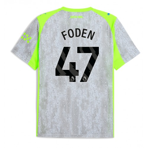 Echipament fotbal Manchester City Phil Foden #47 Tricou Treilea 2025-26 maneca scurta Echipament fotbal Manchester City Phil Foden #47 Tricou Treilea 2025-26 maneca scurta