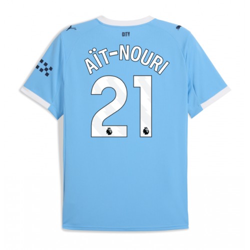 Echipament fotbal Manchester City Rayan Ait-Nouri #21 Tricou Acasa 2025-26 maneca scurta Echipament fotbal Manchester City Rayan Ait-Nouri #21 Tricou Acasa 2025-26 maneca scurta