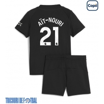 Echipament fotbal Manchester City Rayan Ait-Nouri #21 Tricou Deplasare 2025-26 pentru copii maneca scurta (+ Pantaloni scurti)