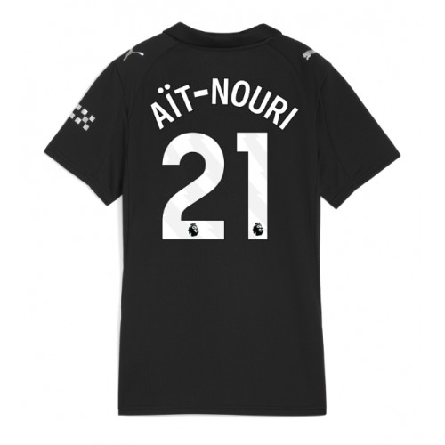 Echipament fotbal Manchester City Rayan Ait-Nouri #21 Tricou Deplasare 2025-26 pentru femei maneca scurta Echipament fotbal Manchester City Rayan Ait-Nouri #21 Tricou Deplasare 2025-26 pentru femei maneca scurta