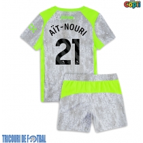 Echipament fotbal Manchester City Rayan Ait-Nouri #21 Tricou Treilea 2025-26 pentru copii maneca scurta (+ Pantaloni scurti)