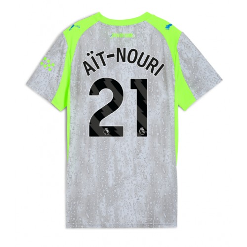 Echipament fotbal Manchester City Rayan Ait-Nouri #21 Tricou Treilea 2025-26 pentru femei maneca scurta Echipament fotbal Manchester City Rayan Ait-Nouri #21 Tricou Treilea 2025-26 pentru femei maneca scurta