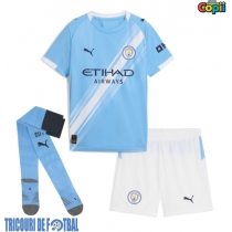 Echipament fotbal Manchester City Rayan Cherki #10 Tricou Acasa 2025-26 pentru copii maneca scurta (+ Pantaloni scurti)