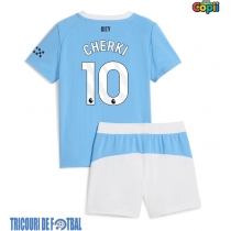 Echipament fotbal Manchester City Rayan Cherki #10 Tricou Acasa 2025-26 pentru copii maneca scurta (+ Pantaloni scurti)