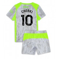 Echipament fotbal Manchester City Rayan Cherki #10 Tricou Treilea 2025-26 pentru copii maneca scurta (+ Pantaloni scurti)