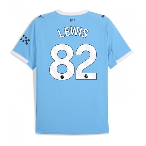 Echipament fotbal Manchester City Rico Lewis #82 Tricou Acasa 2025-26 maneca scurta Echipament fotbal Manchester City Rico Lewis #82 Tricou Acasa 2025-26 maneca scurta