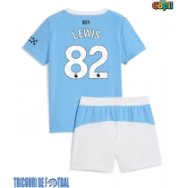 Echipament fotbal Manchester City Rico Lewis #82 Tricou Acasa 2025-26 pentru copii maneca scurta (+ Pantaloni scurti)