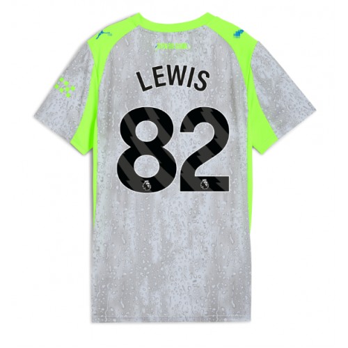 Echipament fotbal Manchester City Rico Lewis #82 Tricou Treilea 2025-26 pentru femei maneca scurta Echipament fotbal Manchester City Rico Lewis #82 Tricou Treilea 2025-26 pentru femei maneca scurta