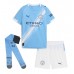 Echipament fotbal Manchester City Rodri Hernandez #16 Tricou Acasa 2025-26 pentru copii maneca scurta (+ Pantaloni scurti)