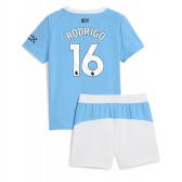 Echipament fotbal Manchester City Rodri Hernandez #16 Tricou Acasa 2025-26 pentru copii maneca scurta (+ Pantaloni scurti)