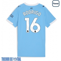 Echipament fotbal Manchester City Rodri Hernandez #16 Tricou Acasa 2025-26 pentru femei maneca scurta