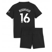Echipament fotbal Manchester City Rodri Hernandez #16 Tricou Deplasare 2025-26 pentru copii maneca scurta (+ Pantaloni scurti)