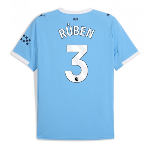 Echipament fotbal Manchester City Ruben Dias #3 Tricou Acasa 2025-26 maneca scurta Echipament fotbal Manchester City Ruben Dias #3 Tricou Acasa 2025-26 maneca scurta